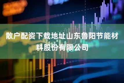 散户配资下载地址山东鲁阳节能材料股份有限公司